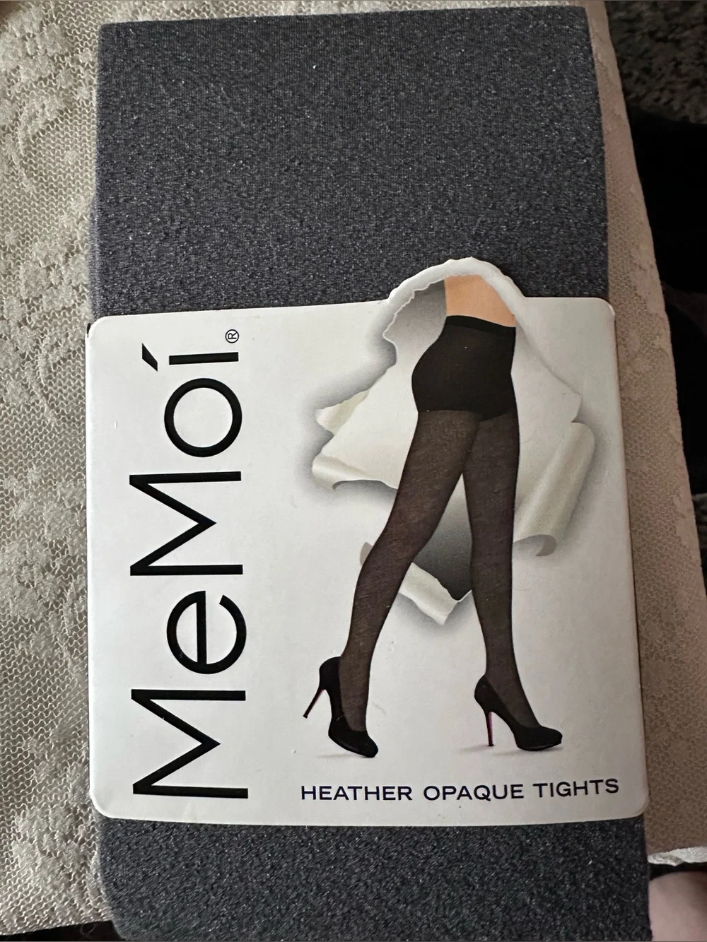 Memoi Pantyhose Small/Medium Black Heather